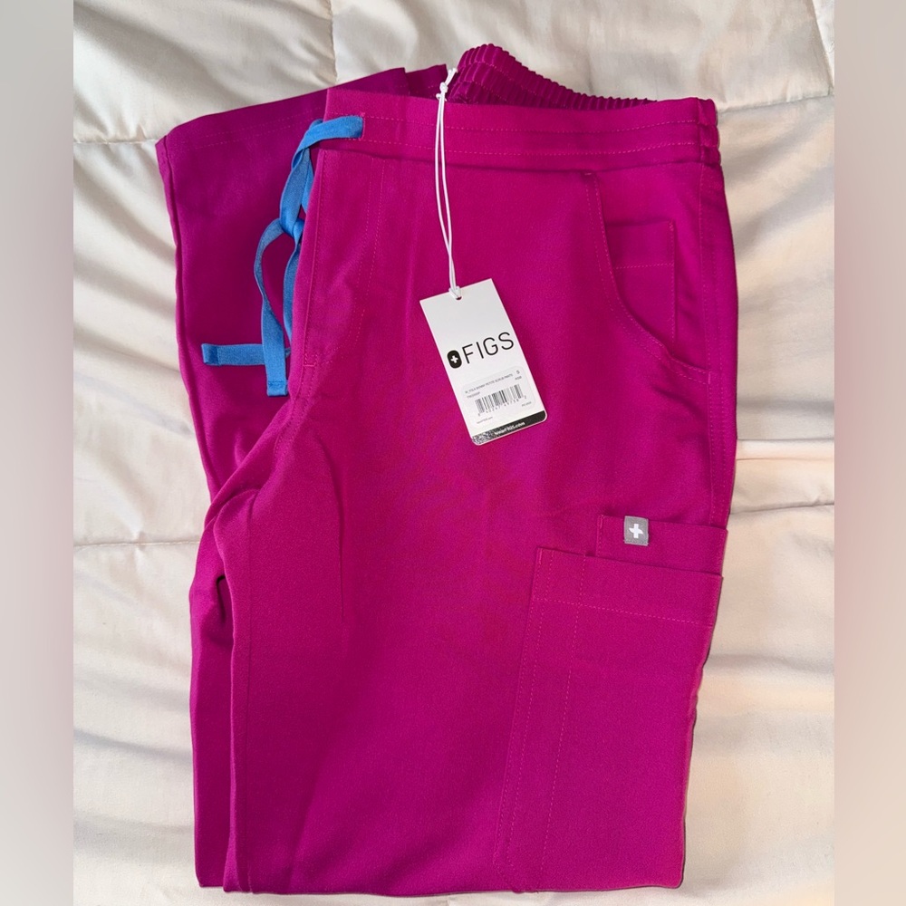 FIGS Raspberry Sorbet Scrub Pants